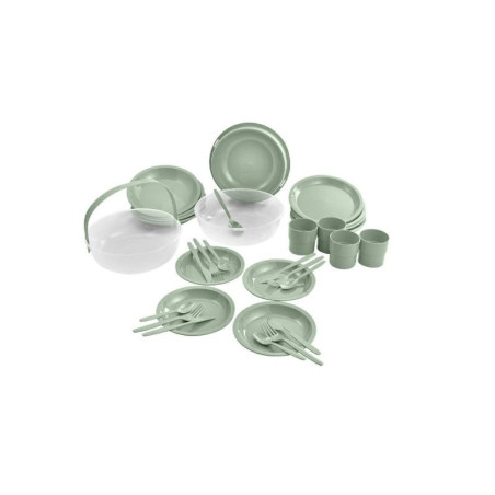 Set da campeggio curver plastica verde/trasparente 33pz [262888]