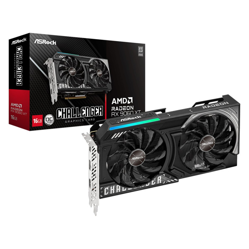 Scheda video amd asrock radeon rx 9060 xt challenger oc 16gb gddr6