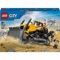 Set di costruzione lego city 60466 bulldozer giallo con ruspa frontale