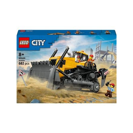 Set di costruzione lego city 60466 bulldozer giallo con ruspa frontale