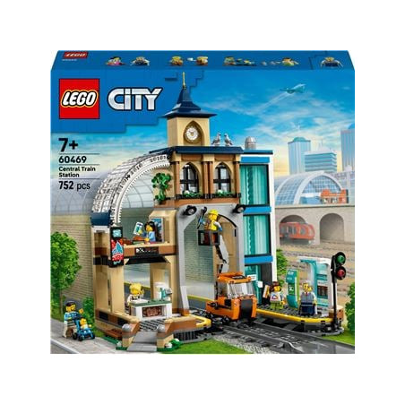 Set di costruzione lego city 60469 stazione ferroviaria centrale