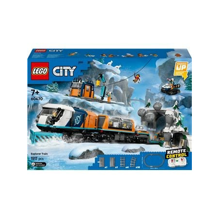 Set di costruzione lego city 60470 explorers treno polare artico