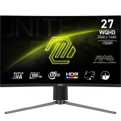 Monitor led 27'' msi mag 27cq6pf quad hd 2560x1440 0.5ms