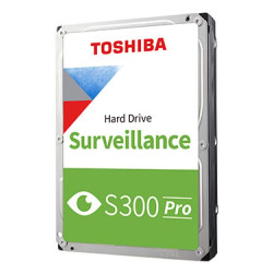 Hard disk 3.5 4tb toshiba s300 pro surveillance serial ata iii argento/nero