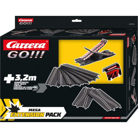 kit espansione carrera go mega set 11 pezzi di circuito 3.2m nero
