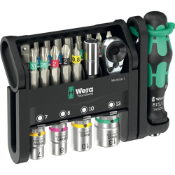 Kit inserti di avvitamento wera tool-check modular 1 nero/verde