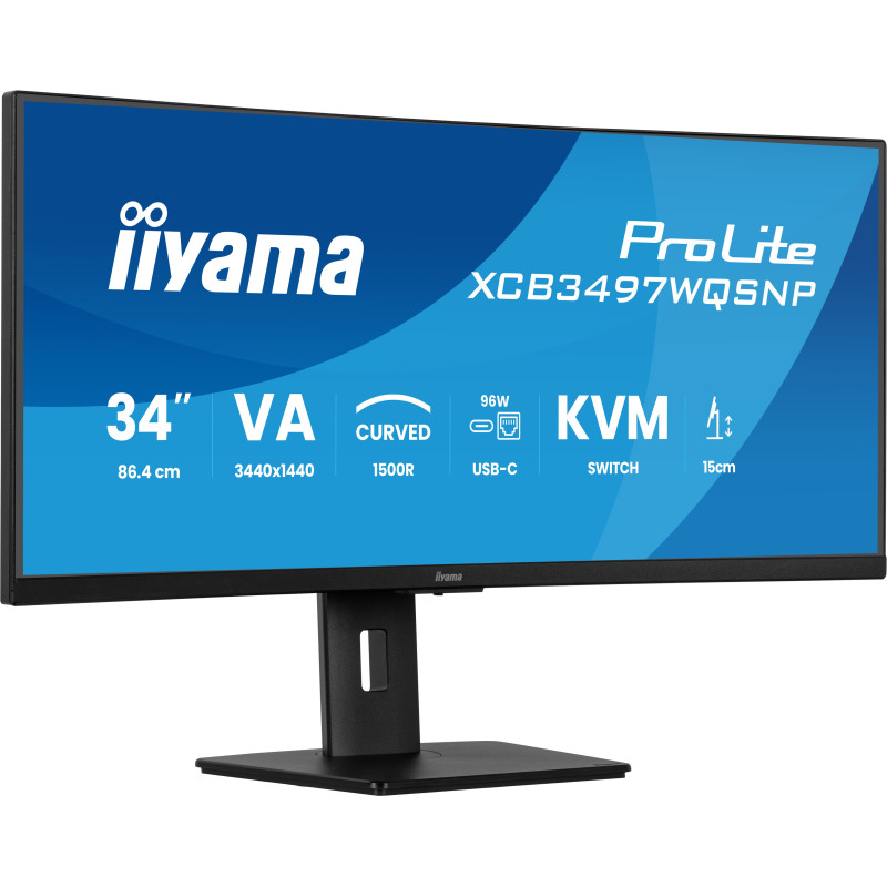 Monitor led 34" iiyama prolite xcb3497wqsnp-b1 wqhd, va,