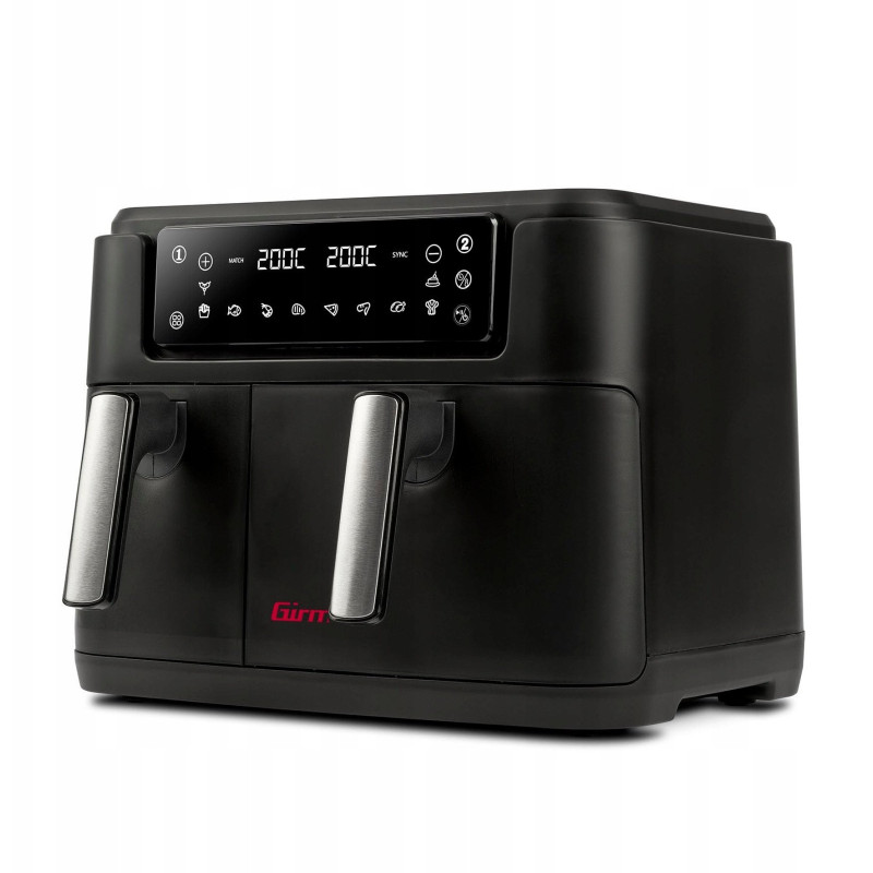 Friggitrice ad aria calda girmi fg26 doppio senza grassi 9l 2400w