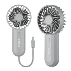 Mini ventilatore n'oveen f220 batteria ricaricabile usb argento