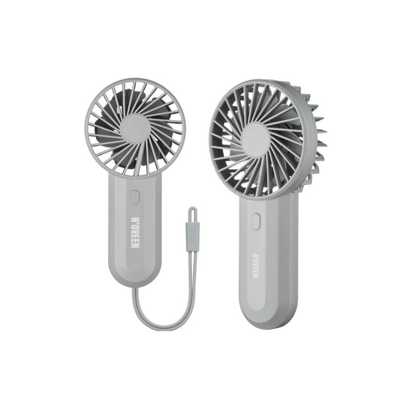 Mini ventilatore n'oveen f220 batteria ricaricabile usb argento