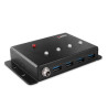 Hub usb lindy 43374 usb 3.0 4 porte 5gbps nero [43374]