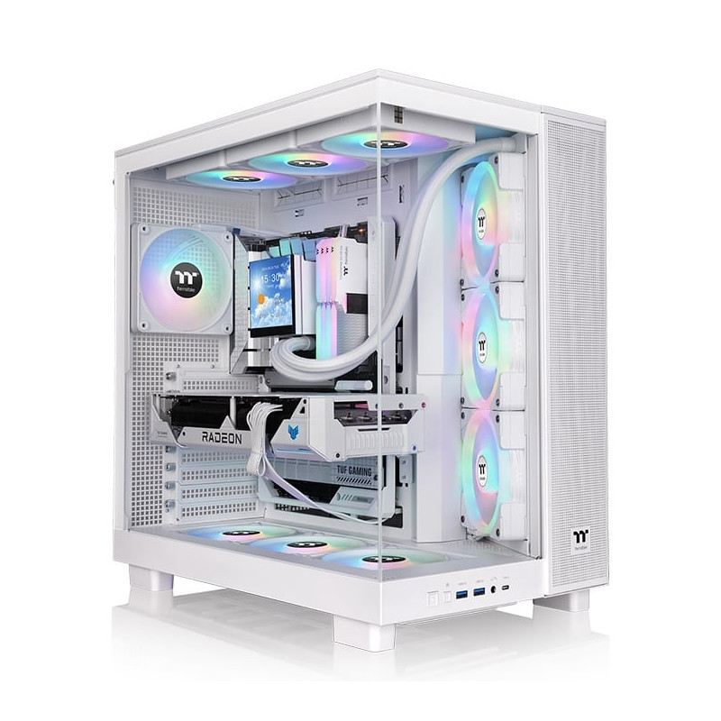 case thermaltake view 380 xl tg argb snow bianco [ca-11e-00m6wn-00]