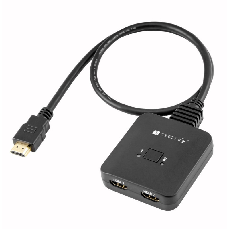 Switch hdmi techly 2 porte bidirezionale 8k 60hz nero