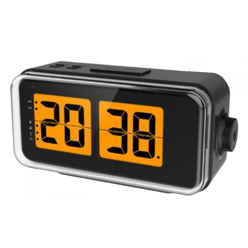 Sveglia digitale lowell jd-9042n radiocontrollata nero [jd9042n]