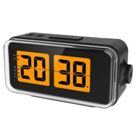 Sveglia digitale lowell jd-9042n radiocontrollata nero [jd9042n]