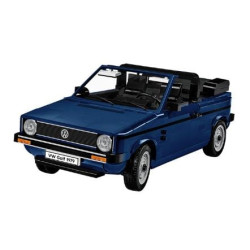 Gioco da costruzione cobi volkswagen golf cabriolet 1/12 blu 1494pz