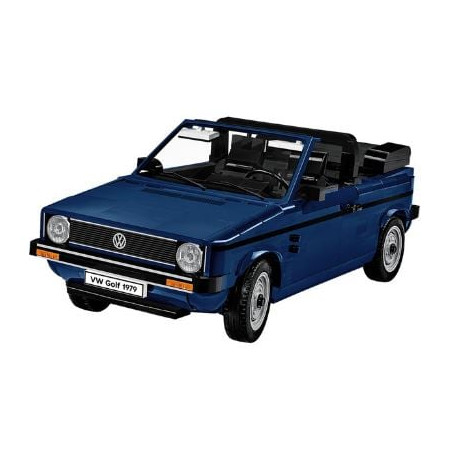 Gioco da costruzione cobi volkswagen golf cabriolet 1/12 blu 1494pz