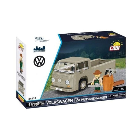 Gioco da costruzione cobi camion con pianale volkswagen t2a 1/35