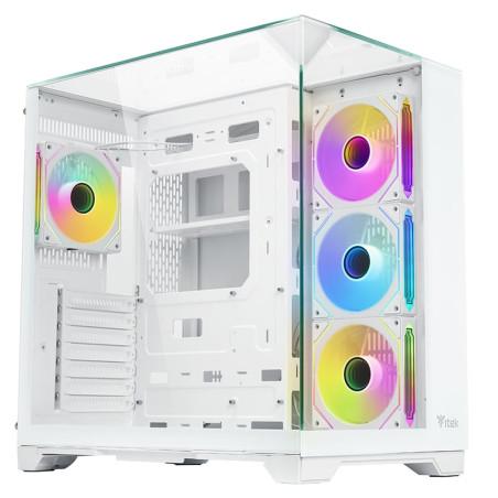 Case itek dark cave pano argb mid-tower atx bianco [itgcadcpaw]