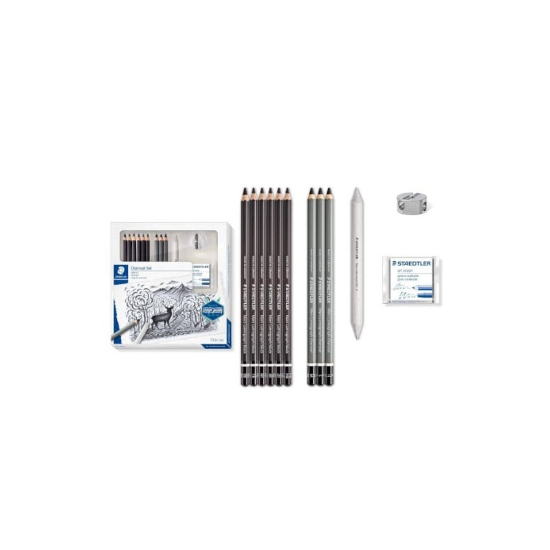 Set di 12 matite carboncino staedtler assortito [61 100c]