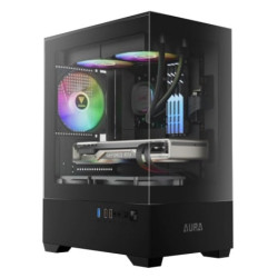 Case gamdias aura gc9m argb micro-tower m-atx nero [aura