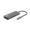 Adattatore di rete usb trust multiporta usb-c 6in1 argento [24968]