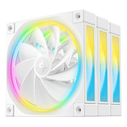 Ventola 120x120 deepcool fl12r 3in1 rgb 120mm bianco 3pz [r-fl12r-whapn3-g]