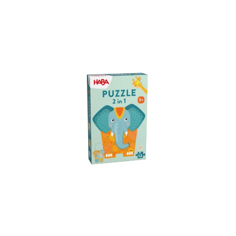 Puzzle haba 2 in 1 elefante [2011068001]
