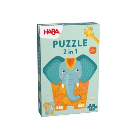 Puzzle haba 2 in 1 elefante [2011068001]