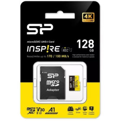 128gb scheda microsd hc uhs-1 u3 a1 v30 + adattatore [sfsipmd12800001]