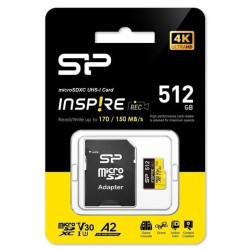 512gb scheda microsd hc uhs-1 u3 a1 v30 + adattatore [sfsipmd51200001]