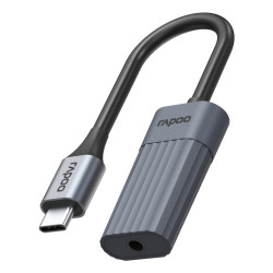 Adattatore rapoo uca-1012 usb-c a 3.5mm audio m/f grigio