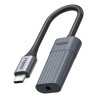 Adattatore rapoo uca-1012 usb-c a 3.5mm audio m/f grigio