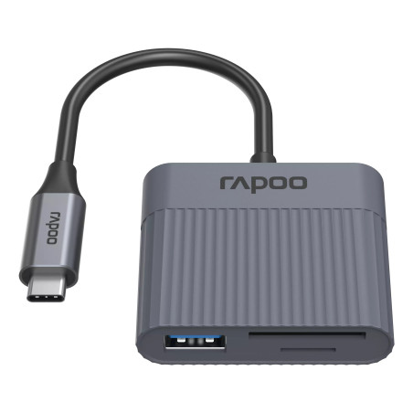 Lettore di schede rapoo ucr-3011 3 in 1 usb-c 5000mbit/s