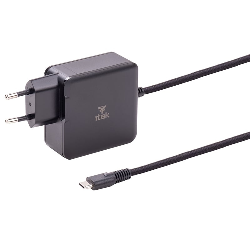Alimentatore notebook itek itnbacwb065 da muro usb-c 65w pd gan