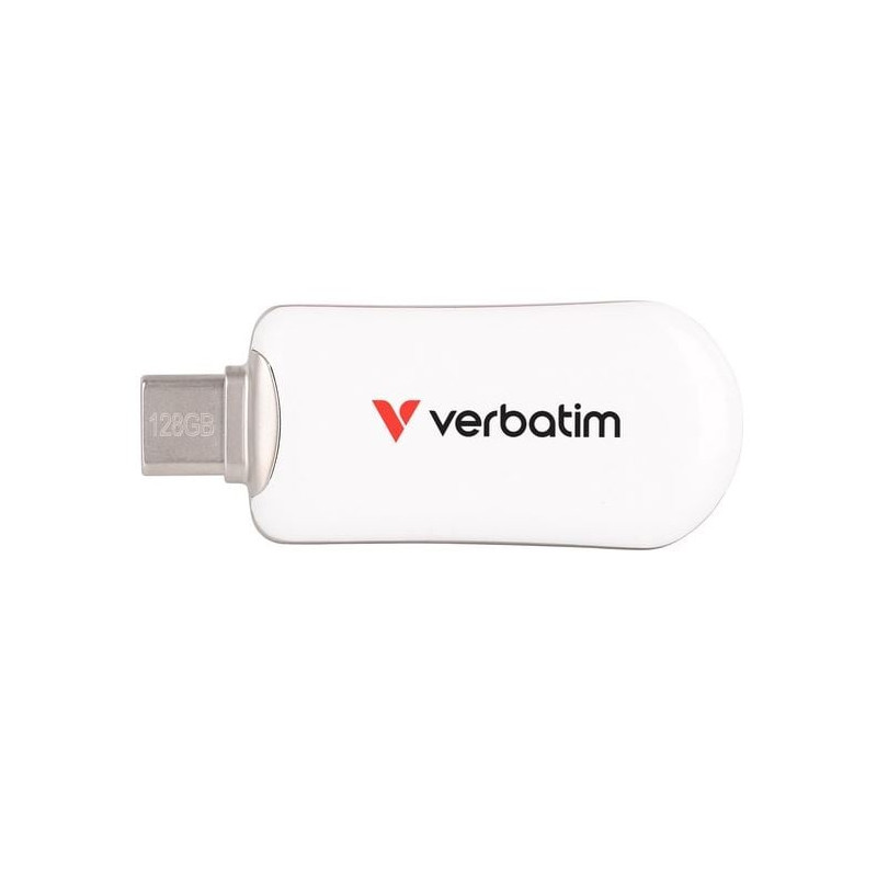 Pen drive 128gb verbatim usb 3.2 tipo-c bianco [30229]