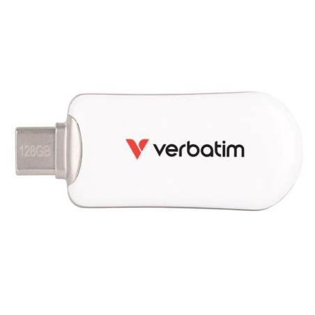 Pen drive 128gb verbatim usb 3.2 tipo-c bianco [30229]