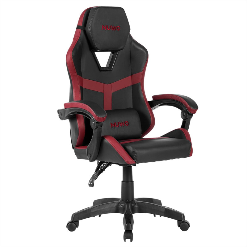 Sedia gaming nuwo odin regolabile/multifunzionale max 120kg nero/rosso