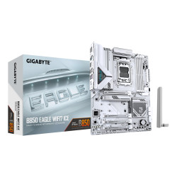 Scheda madre amd gigabyte b850 eagle wifi7 ice am5 atx 4x ddr5 bianco