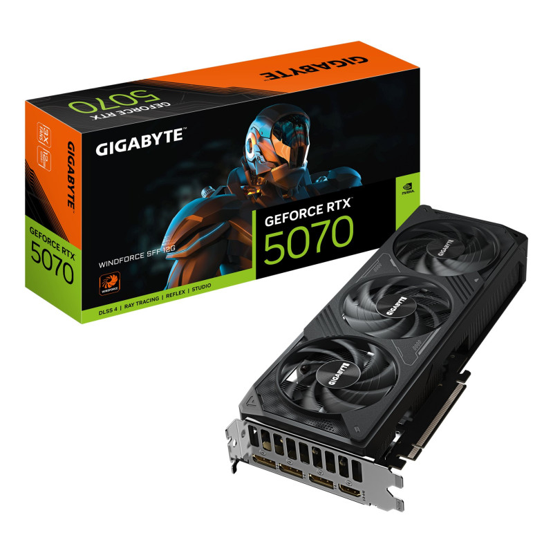 Scheda video nvidia gigabyte rtx 5070 12gb windforce sff [gv-n5070wf3-12gd]