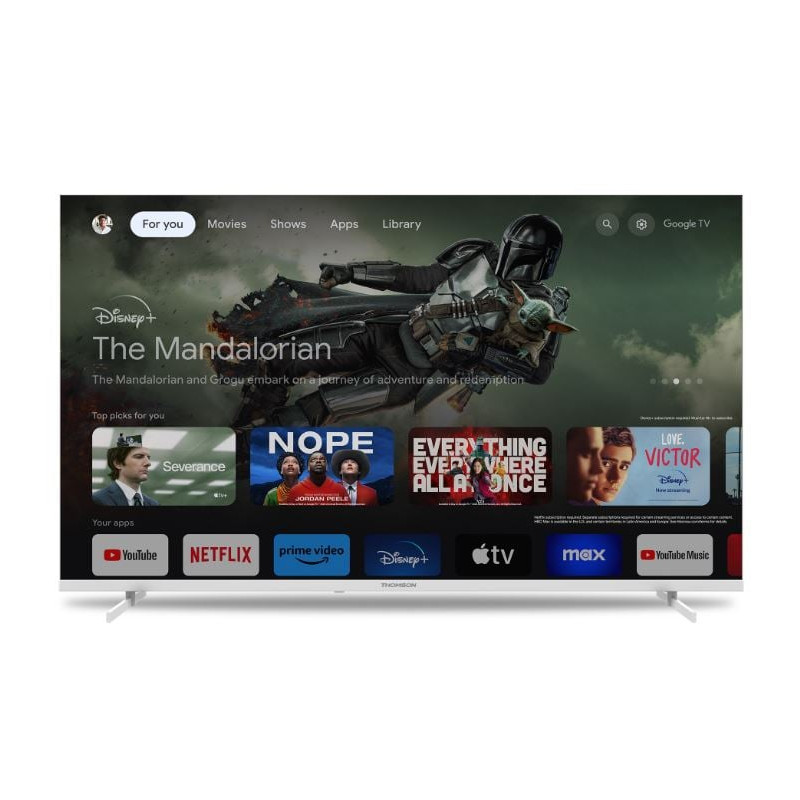 Tv led 55" thomson 55ug4s14w 4k uhd 3840x2160p smart tv classe