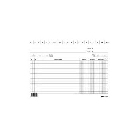 Schede schedario edipro 100 pz. schede verticali 24x17cm dare/avere/saldo/iva