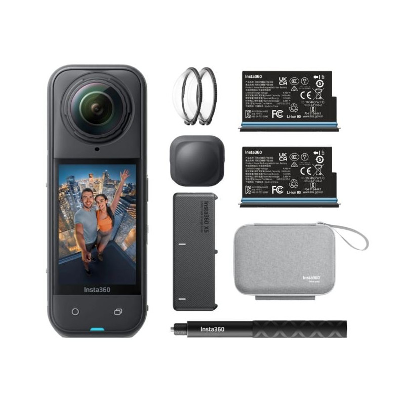 Videocamera action cam insta360 x5 72mp nero