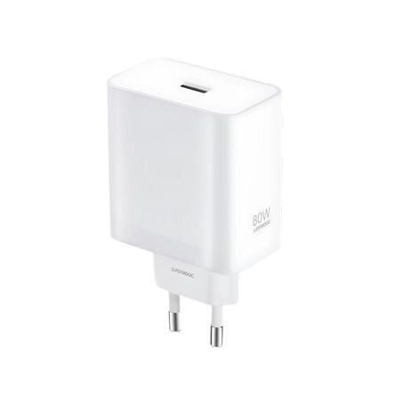 alimetatore da rete oppo supervooc usb-a 80w bianco