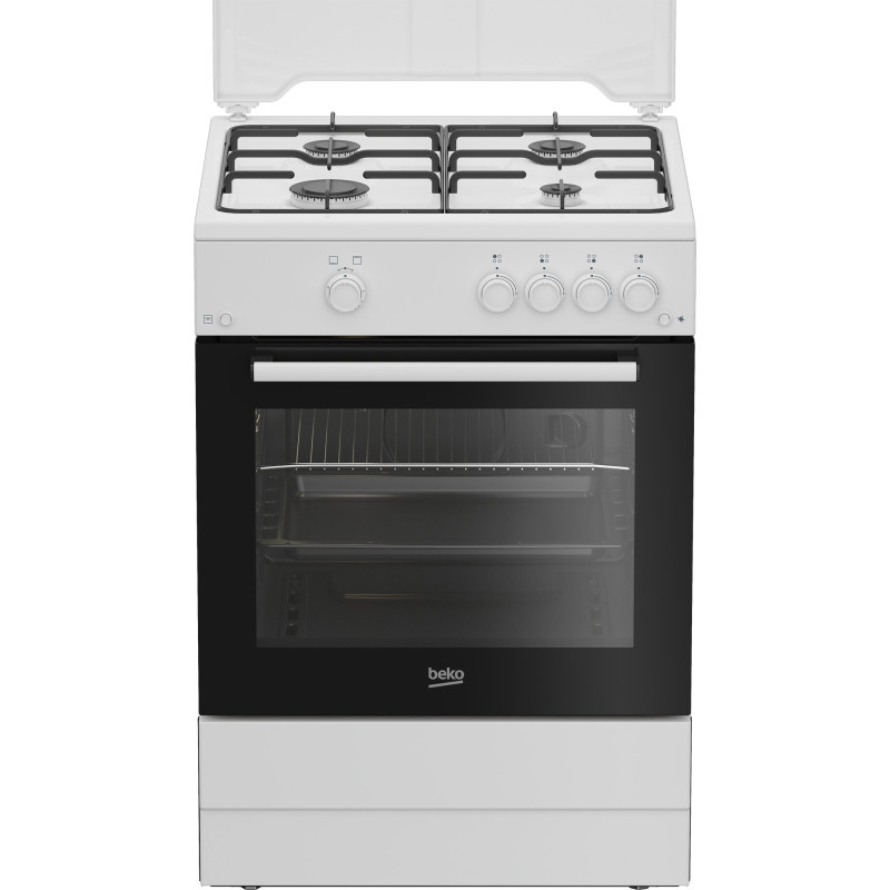Cucina a gas beko fbg62010dw libera installazione 60cm 4 fuochi 10400w
