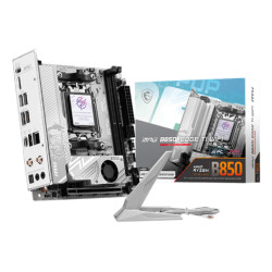 Scheda madre amd msi mpg b850i edge ti wifi am5 mini itx 2xddr5 bianco