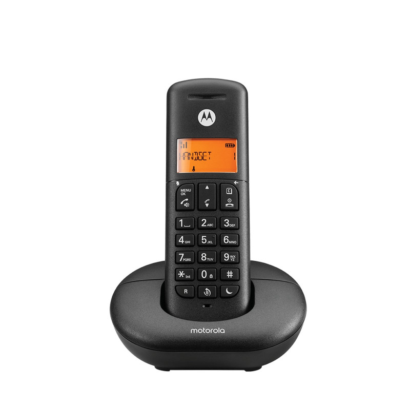 Telefono cordless motorola e201 vivavoce, rubrica, blocco chiamate,