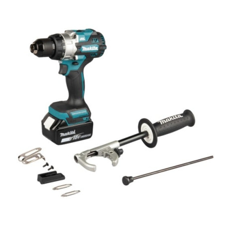 Trapano avvitatore a batteria makita dhp492rtj 18v 2x5.0ah 130nm