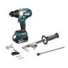 Trapano avvitatore a batteria makita dhp492rtj 18v 2x5.0ah 130nm