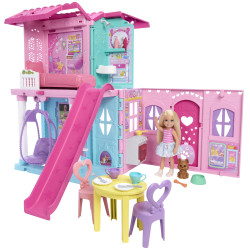 Casa di bambole mattel barbie chelsea jfw49 pop-up con bambola